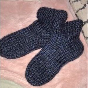 Handmade knitted slippers
